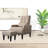 Grey Fabric Recliner Chair With Comfortable Padding And Leisure Style Living Room Modern Bed - 5 Angle Adjustable, Push Back, Grey, Soft
