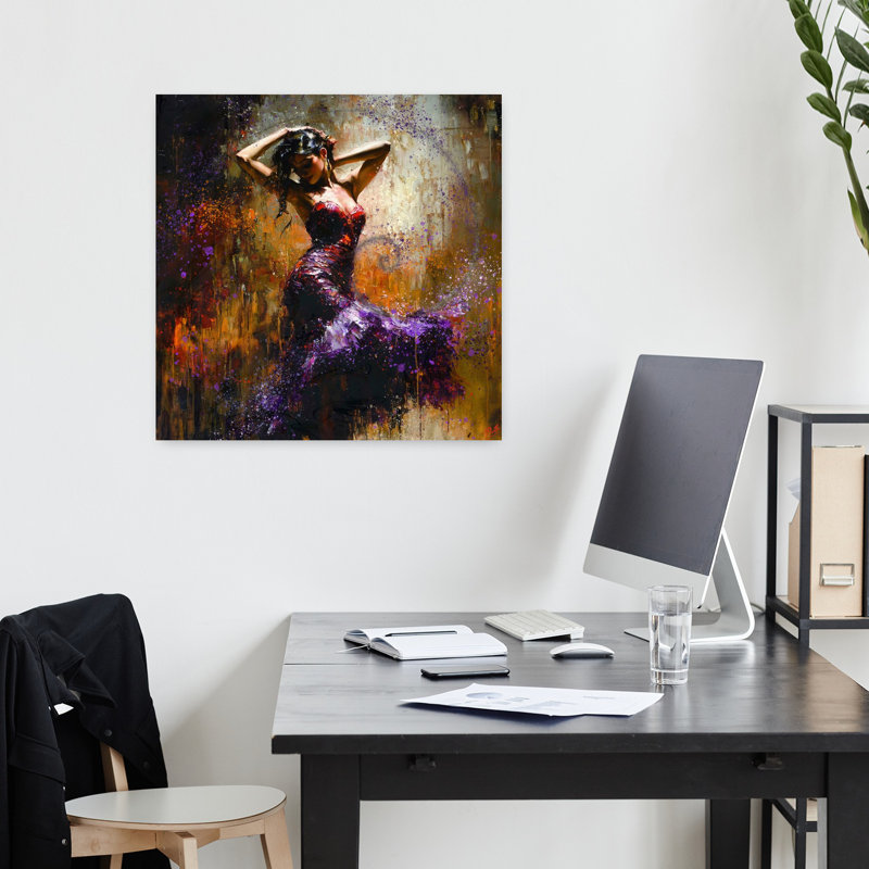 Fibonacci, art contemporain flamenco mauve III, H 18 po x l 18 po