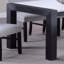 Table de salle à manger élégante en faux marbre 1 pièce avec pieds gris anthracite
