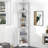 Space-Saving Corner Bathroom Cabinet | 2-Door Design with Adjustable Shelves & Open Storage, Versatile Tall Storage Solution-224087571-226541401