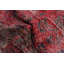 Tapis rouge foncé à transition de couleur 6 pi 8 po x 10 pi 4 po
