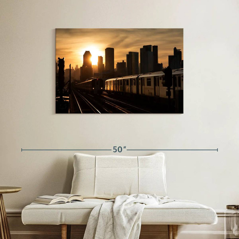 Coucher de soleil Sirci NYC Subway, H 26 po x l 39 po