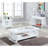 High Glossy White Rectangular End Table