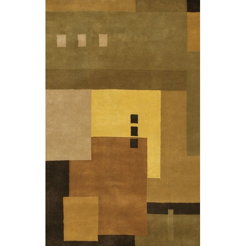 Wool Abstract Indoor Rug, Rectangle 9' x 13'