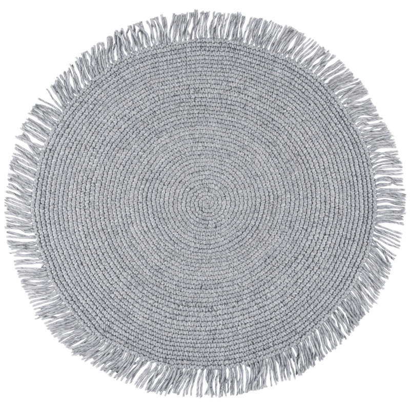 Wasilewski Hand Woven Pet Yarn Rug, Round 5'