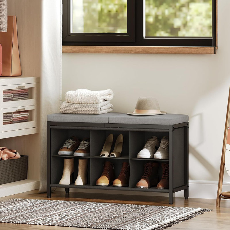 Shoe Storage Bench with Cushion Shoe Rack Shoe Cabinet Entryway