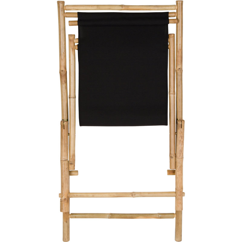 Kristi Folding Deck Chair, Black