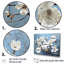 Ensemble de salon art mural cornouiller blanc-107751583-107751590