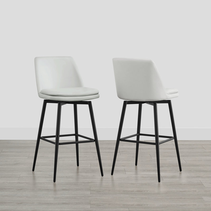Tabouret Betzalel, Tabouret de bar (siège d’une hauteur de 30 po), Blanc