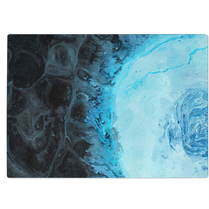 Tempered Glass Deep Asleep Chopping Board, 39 cm W x 28.5 cm L