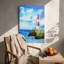 Phare de l'île, art côtier prêt à accrocher - salon Beachy-123040677