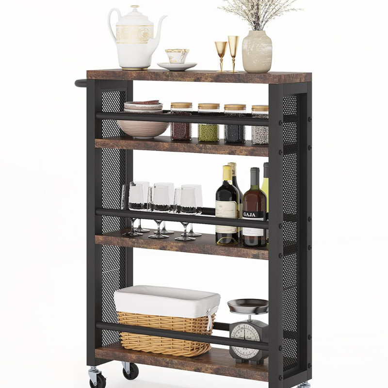 4-Tier Rolling Utility Cart with Wheels