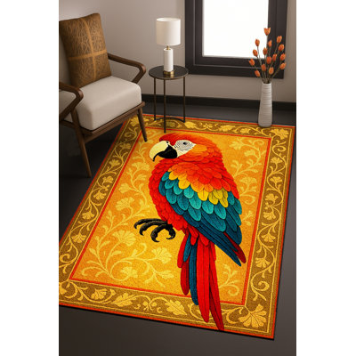 Tapis jaune tissé Mosso