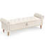 Banc de rangement de luxe Mid-Century Morden de 63 po de largeur avec accoudoirs-1694102236-1694102208