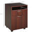Armoire de rangement mobile brune et support pour imprimante avec tiroir, amplement pour les articles de bureau, compact à placer sous le bureau, freins verrouillables à 4 roues, - surface en bois de particules