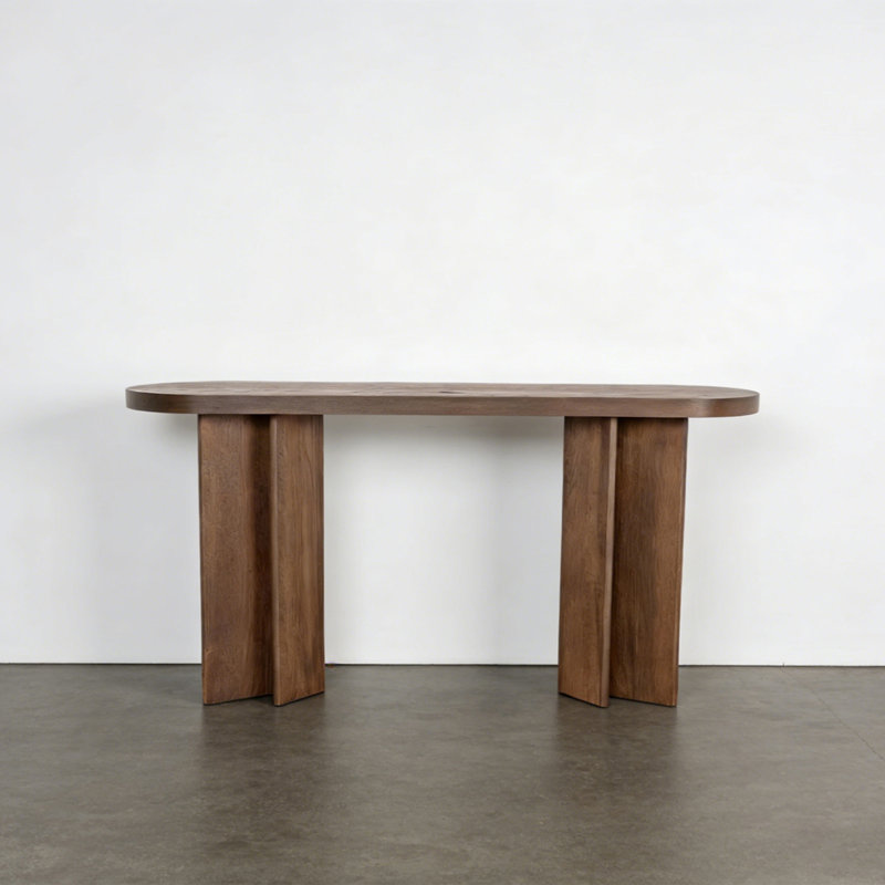 Retro Minimalist Practical Console Table, 30.71" H x 62.99" W x 13.78" D