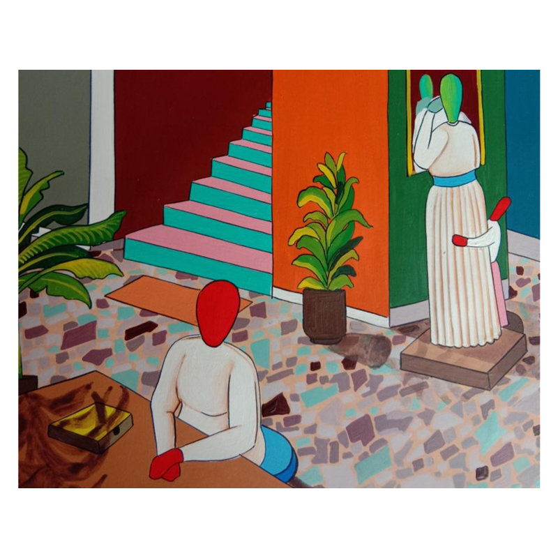 Family Abstract | Acrylique sur toile | Mahima Katiwal | Pour la décoration murale