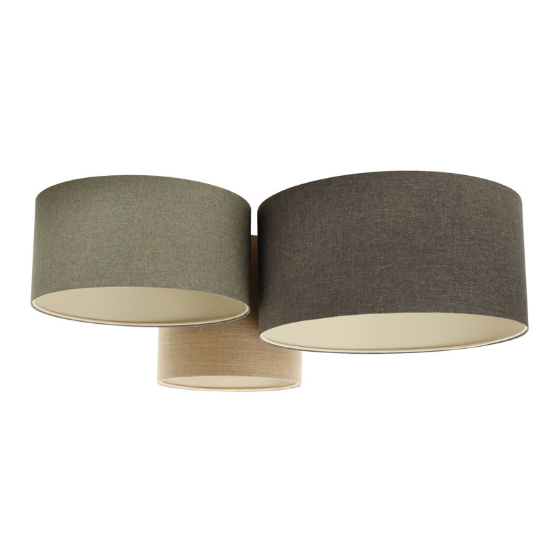 Avaughn Flush Mount, Light Brown/Grey/Black