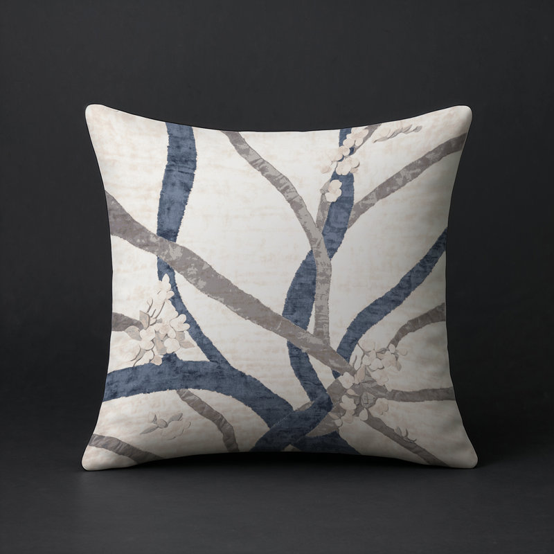 Coussin décoratif intérieur / extérieur gris Modern Modern, Carré 20 po, Beige abstrait 28