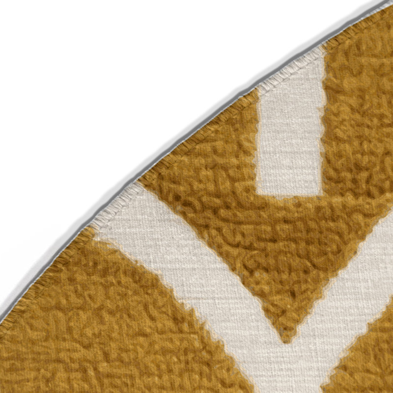 Tapis brun intérieur et extérieur Trellis, Rond 5 pi
