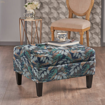 Versatile Ottoman with Cushioned Comfort and Stylish Birch Legs