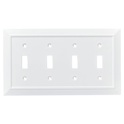 Classic Architecture 4-Gang Toggle Light Switch Wall Plate