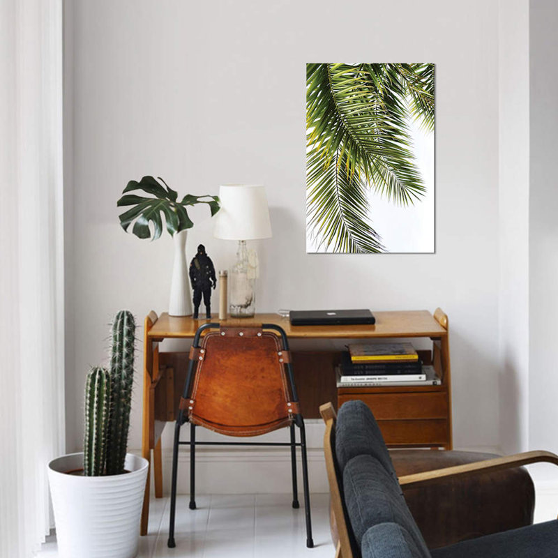 Palm Leaves by Lexie Greer - Print on Canvas, 20.32 cm H x 30.48 cm W, Wrapped Canvas
