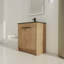 Armoire de salle de bain autoportante 30 po avec lavabo et 2 portes à fermeture en douceur ((KD-PACKING)