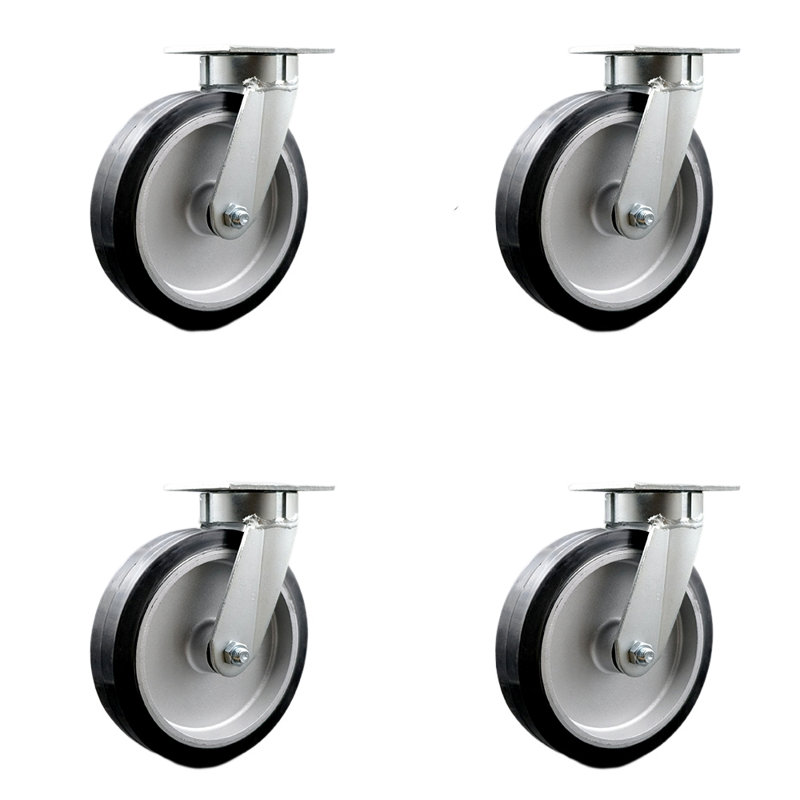 Rubber on Aluminum Caster