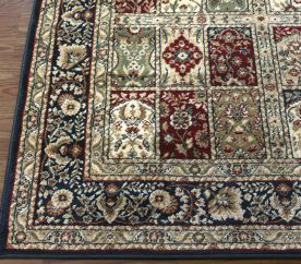 Tapis bleu marine Lamasar, Rectangle 5 pi 3,6 po x 7 pi 9 po