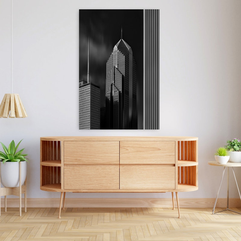 Art moderne, architecture moderne, tour moderne, H 48 po x l 32 po