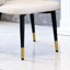 Chaises de salle à manger modernes en cuir synthétique, ergonomiques avec pieds en acier au carbone pour le restaurant, le bureau personnel et le salon (ensemble de)
