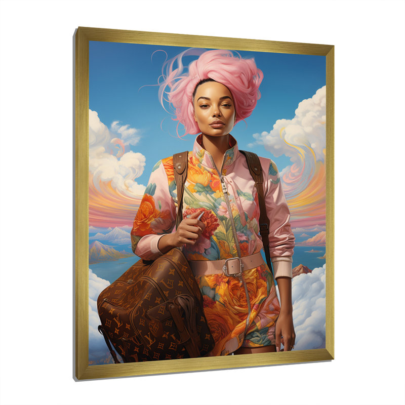 Lv Fashion Wanderlust II sur impression sur toile, H 32 po x l 16 po x P 1 po, Encadrement doré