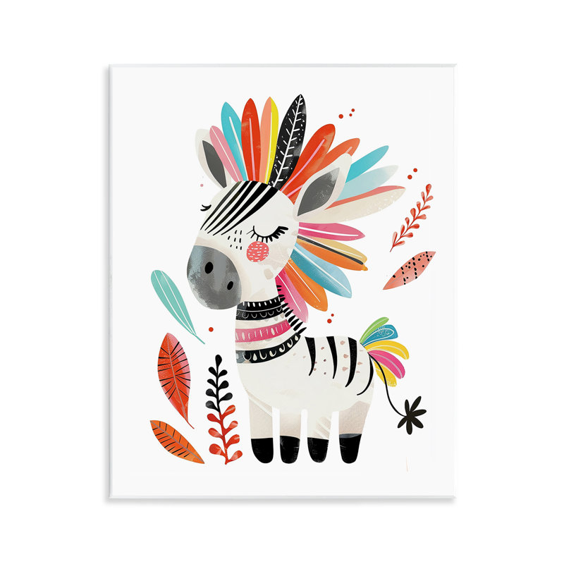 «Rainbow Blooms Zebra» par LSR Design Studio