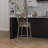 Swivel Upholstered Counter Stool with Metal Frame-41670433