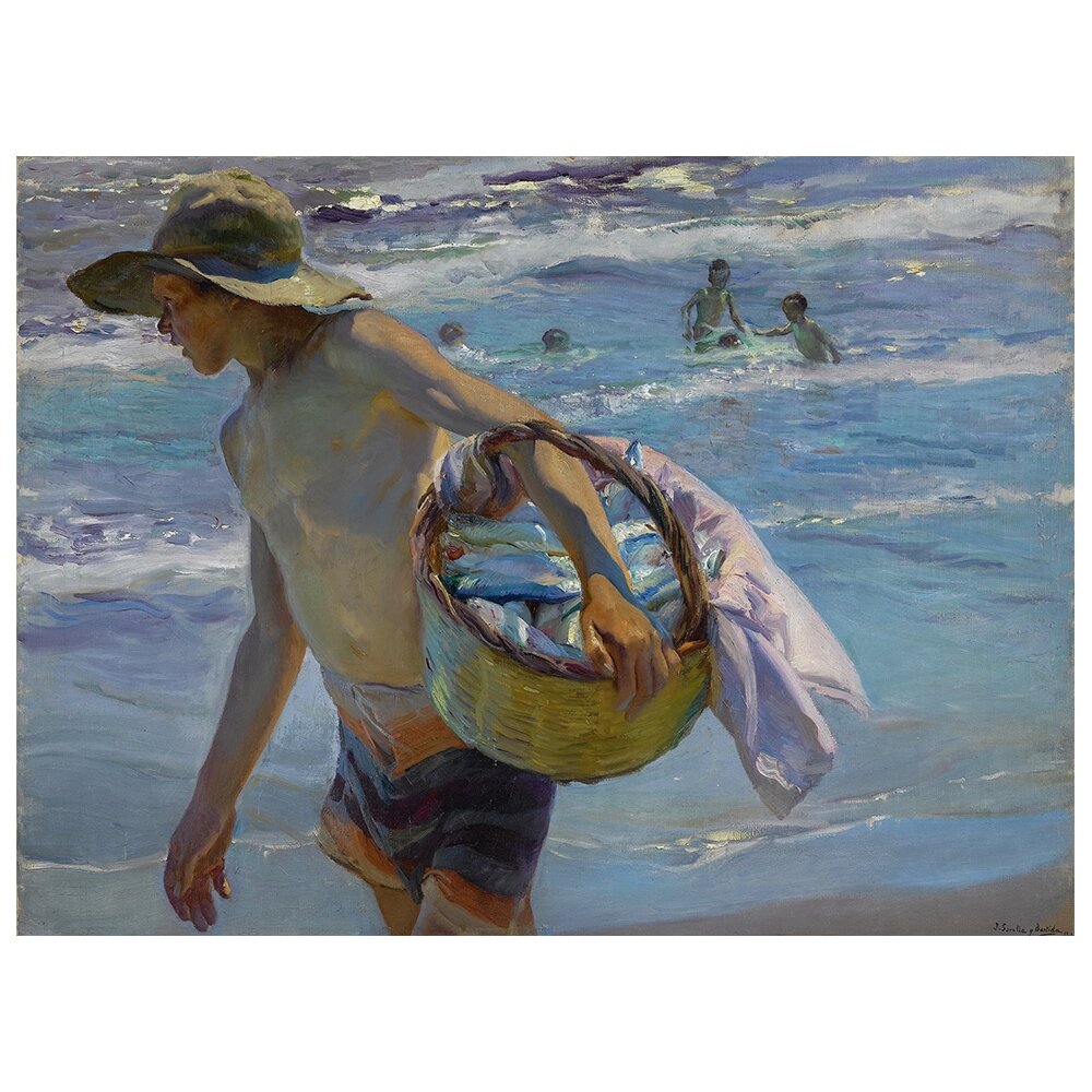 Gerahmtes Leinwandbild Fisherman in Valencia von Joaquín Sorolla