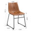 Chaise d'appoint Jasi en brun