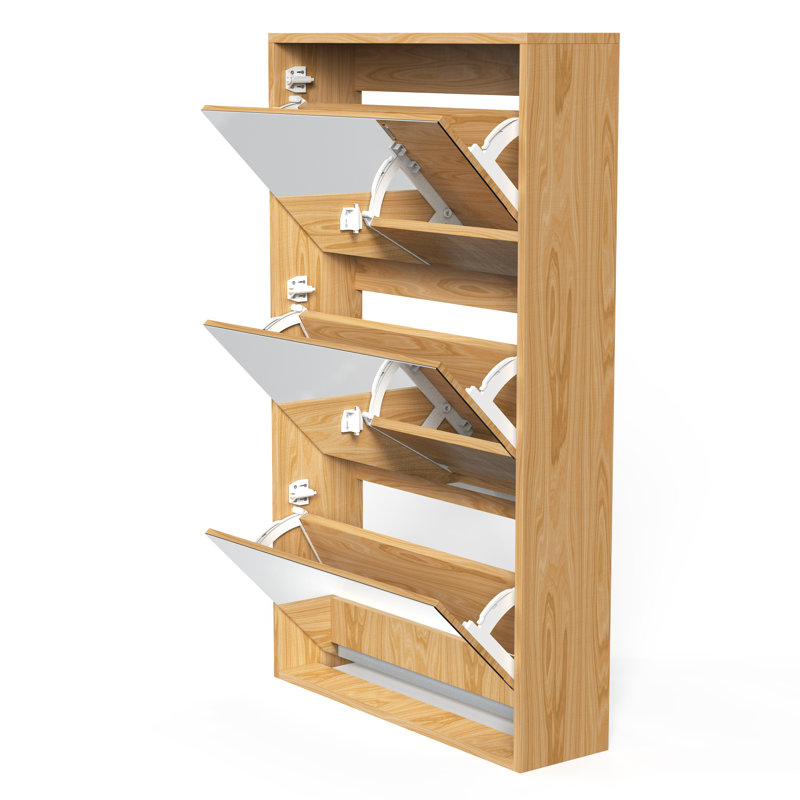 Armoire de rangement pour chaussures 12 paires, Brun