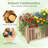 2 PCS Natural Acacia Wood Rectangular Planter Box with Liner Drainage Indoor Outdoor Beige-755617221
