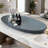 Oval Blue，Handcrafted Leather Tray For Jewelry And Watches, Waterproof And Stain-Resistant Desktop Organizer, Elegant Decorative Tray For Makeup Table And Home Decor