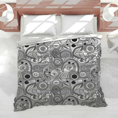 Édredon monochrome à motifs tourbillonnants