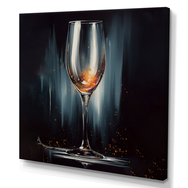 Glam Chcamagne Cascades, reproduction d'art sur toile, H 36 po x l 36 po x P 1,5 po, Toile tendue
