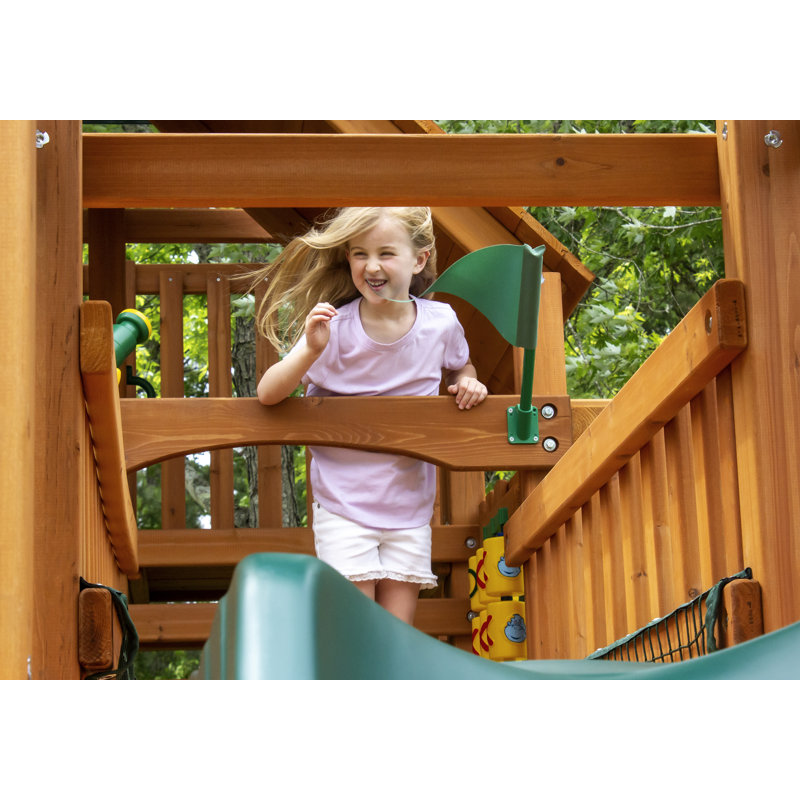 Gorilla Playsets Cedar Wood Treasure Trove II Swing Set