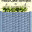 Boîte à fleurs d'extérieur avec construction en plastique fiable et trous de drainage pour balcons de jardin Pp bleu 47,2 po x 15,7 po 14,6 po