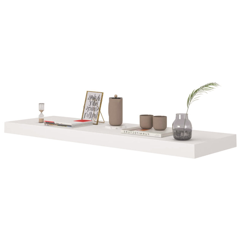 Jaiyah 4 Piece Floating Shelf, 3.8 cm H x 80 cm W x 23.5 cm D, White
