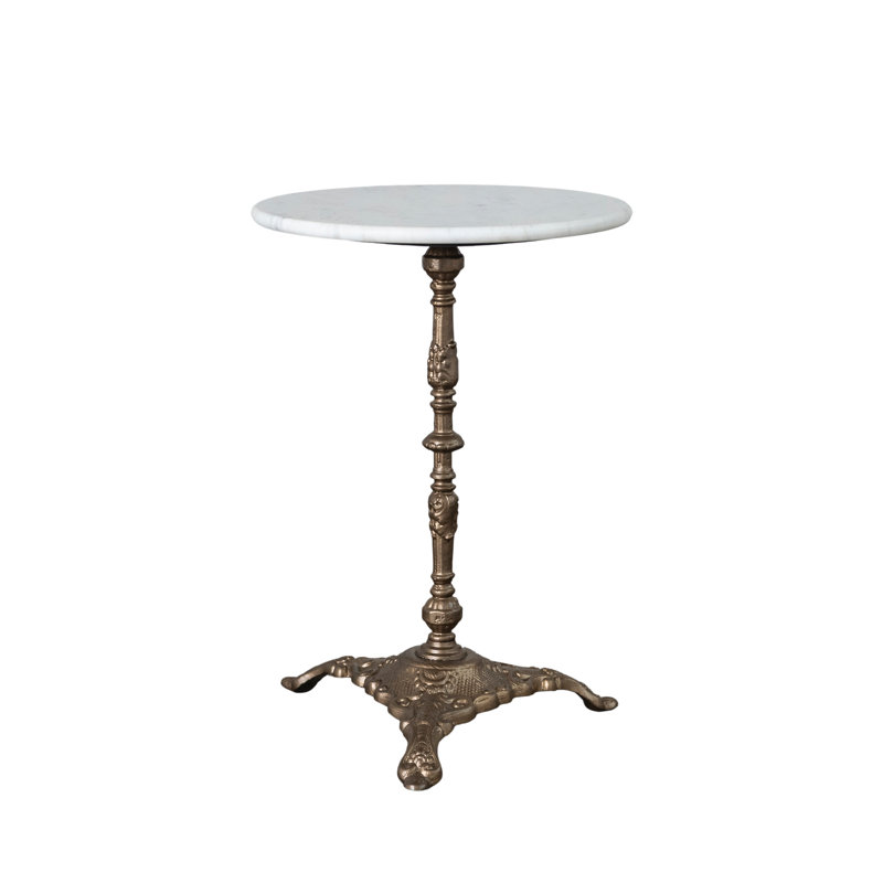 Table d'appoint embossée en aluminium