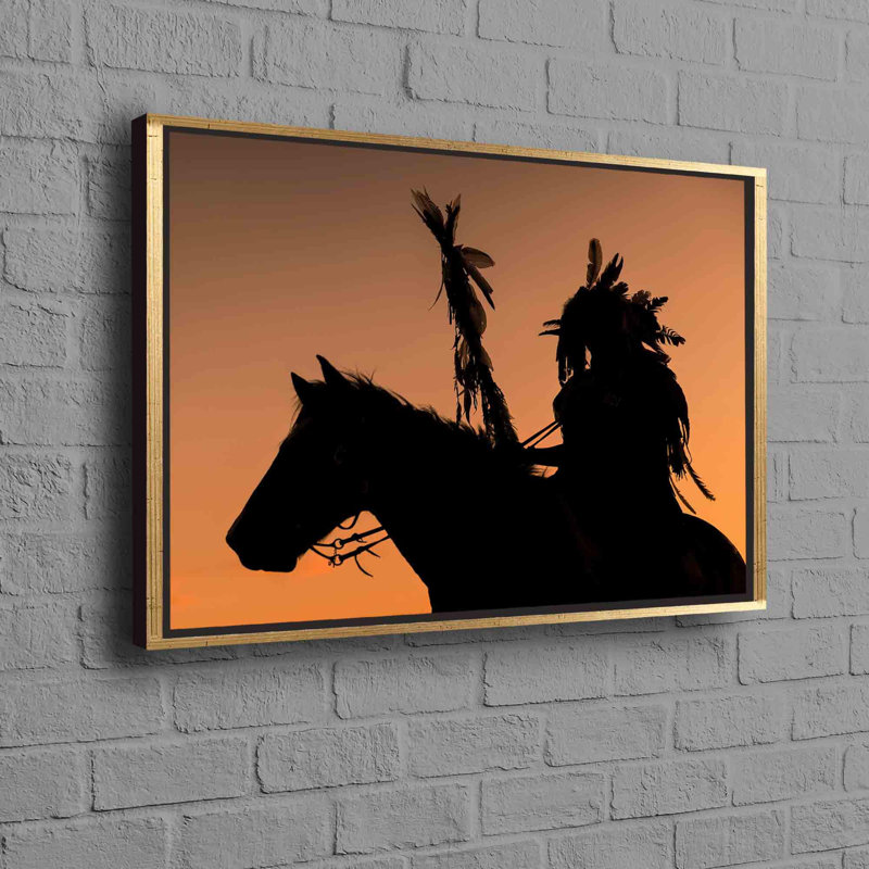 Print on Canvas, 70cm H x 100cm W, Framed Print without Mat, Gold