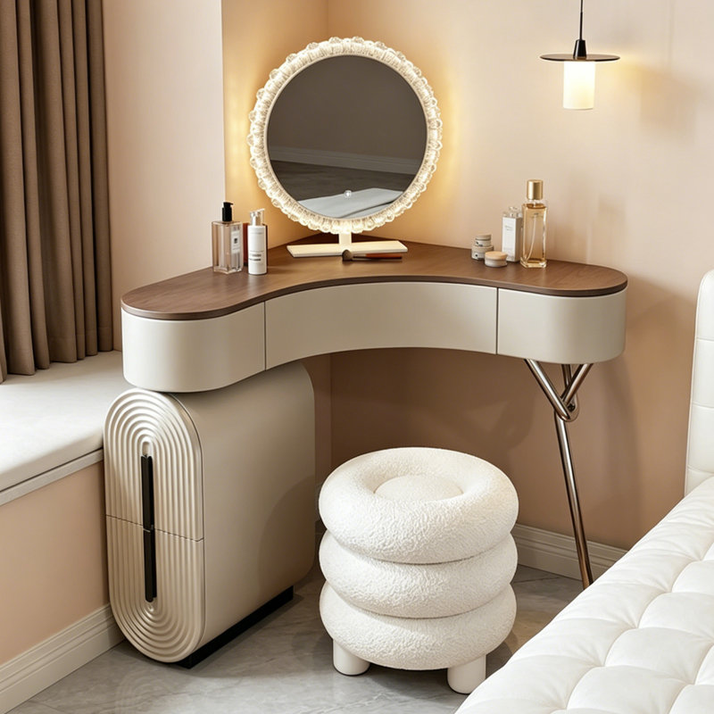 Table de coiffeuse de coin Mid-Century