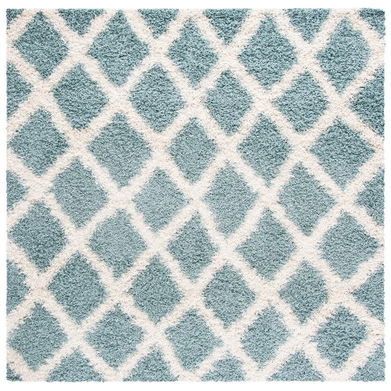 Arsheq Sgd-Dallas Shag Performance Geometric Rug, Square 6'