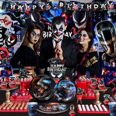 Venom Birthday Party Decoration Supplies, 83 Pcs Venom Party Supplies